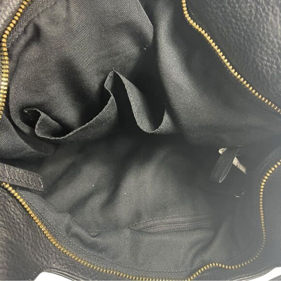 Vince Camuto Eliza Black Soft Pebbled Leather Tote Bag - Picture 7 of 13